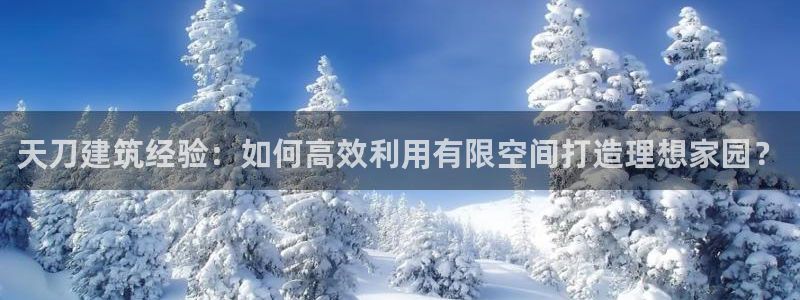 威九国际官方入口官网：天刀建筑经验：如何高效利用有限空间打造理想家园？
