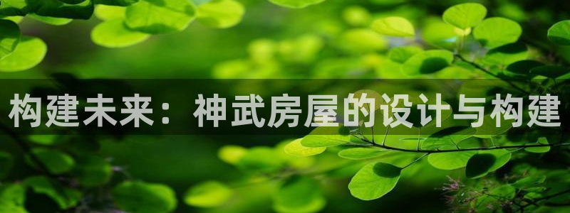 威九国际网站入口官网游戏推荐：构建未来：神武房屋的设计与构建