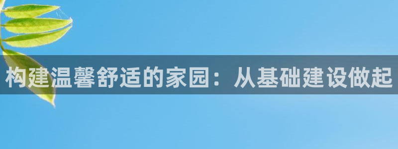 威九国际游戏app(网站)：构建温馨舒适的家园：从基础建设做起