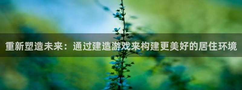 威九国际网站登录：重新塑造未来：通过建造游戏来构建更美好的居住环境