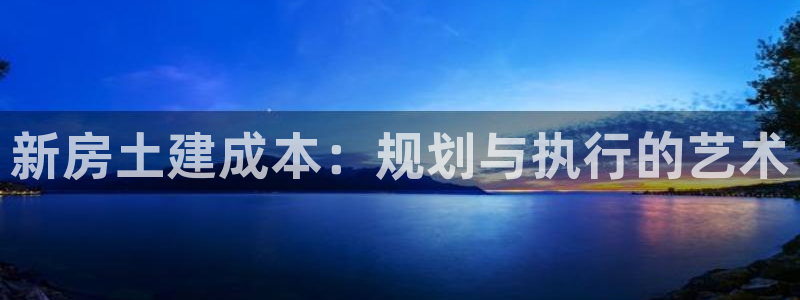 威九国际精忐：新房土建成本：规划与执行的艺术