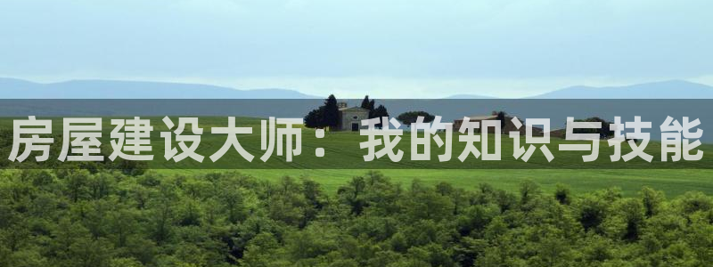 威九国际官网版：房屋建设大师：我的知识与技能