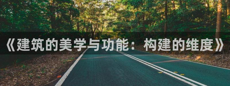 威九国际网站进入产品中心怎么进：《建筑的美学与功能：构建的维度》