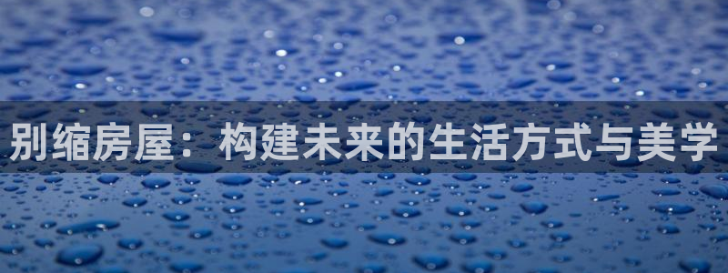 威九国际78mb下载：别缩房屋：构建未来的生活方式与美学