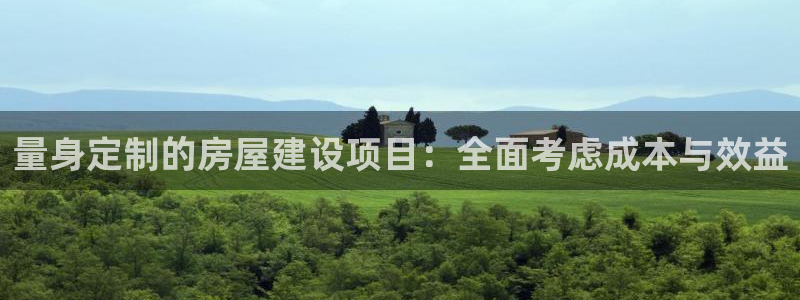 威九国际女神：量身定制的房屋建设项目：全面考虑成本与效益