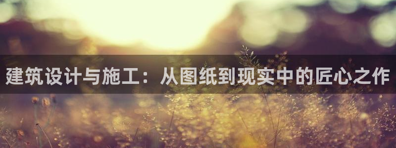 威九国际APP那个地方：建筑设计与施工：从图纸到现实中的匠心之作