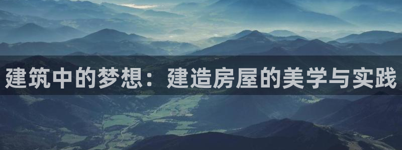 威九国际小说：建筑中的梦想：建造房屋的美学与实践